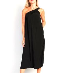 One shoulder midi dress